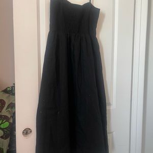 H&M black linen dress